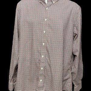 Ben Sherman Men's Plaid Shirt - Red, white & blue plaid long-sleeved dress shirt